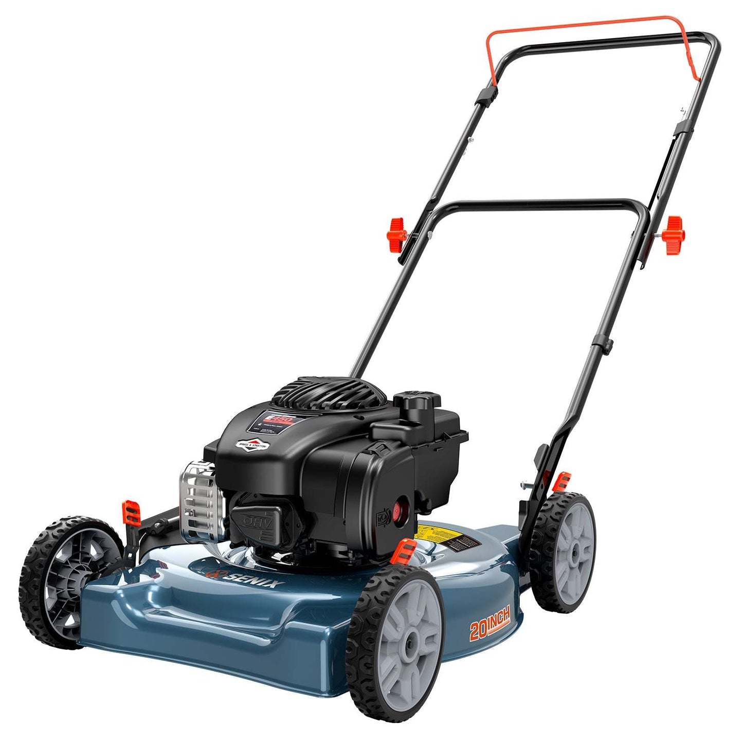 SENIX 20" 125cc 4-Cycle Briggs & Stratton Engine Gas Push Lawn Mower w | Lawn Mowers | SENIX Tools