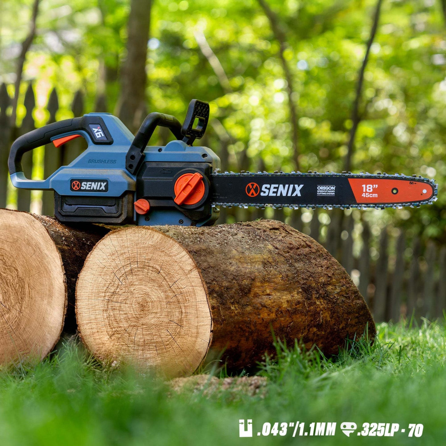 18" Oregon® Speedcut Nano Chainsaw Bar for X6 60V Chainsaw | Parts And Accessories | 18" Oregon® Speedcut Nano Chainsaw Bar | SENIX Tools