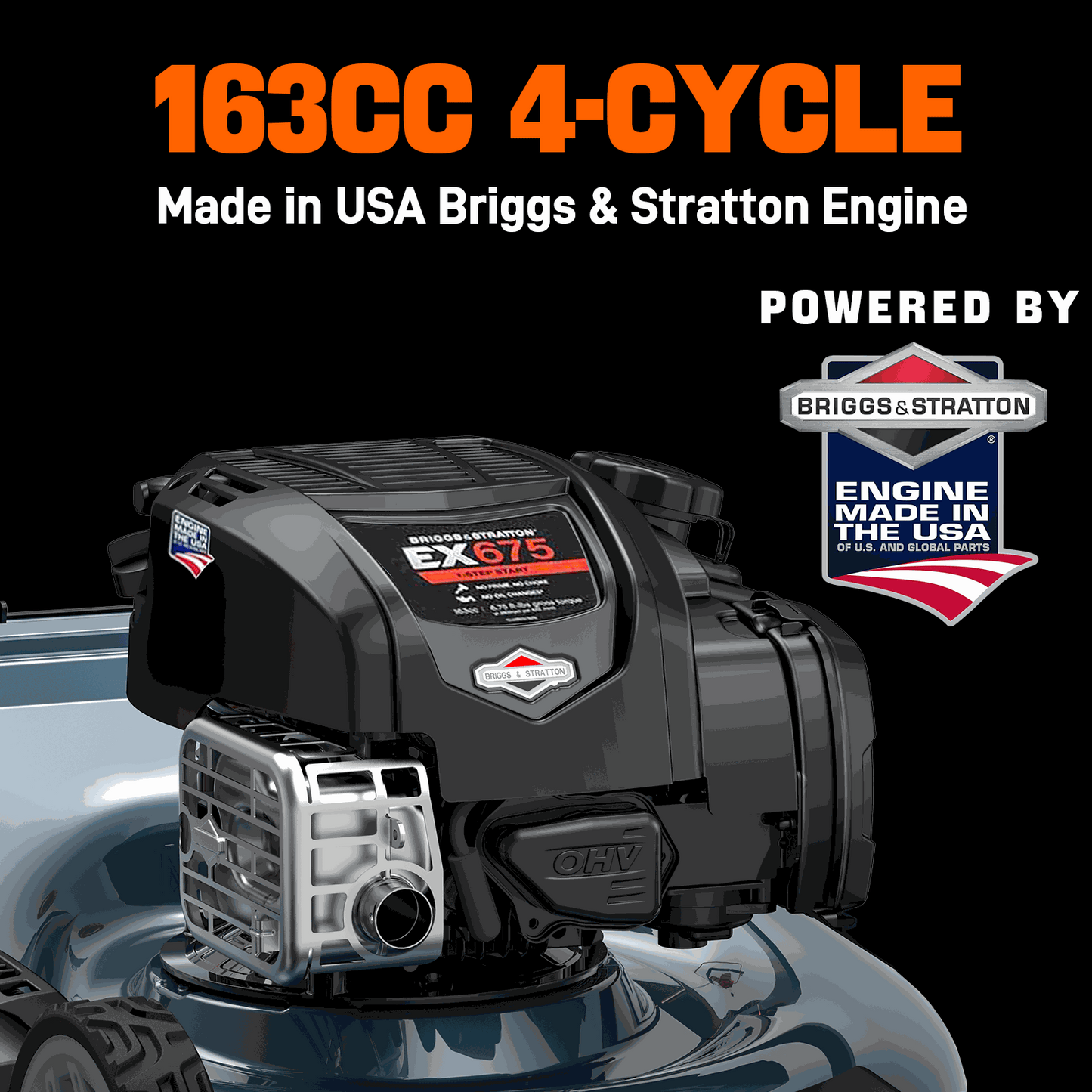 SENIX 22" 163cc Briggs & Stratton Engine Gas Self-Propelled Lawn Mower | SENIX Tools