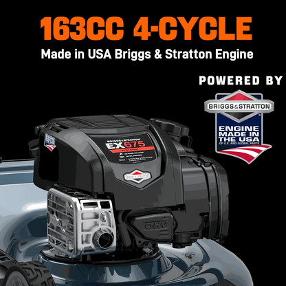 SENIX 22" 163cc Briggs & Stratton Engine Gas Self-Propelled Lawn Mower | SENIX Tools