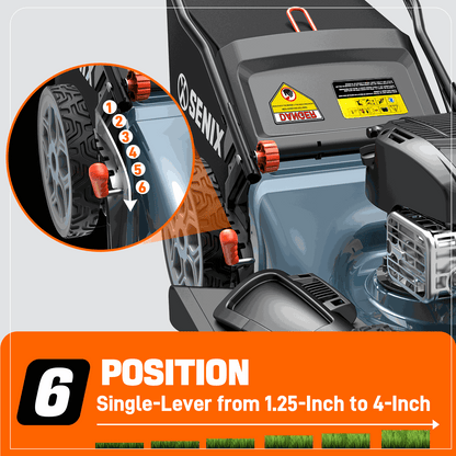 SENIX 22" 163cc Briggs & Stratton Engine Gas Self-Propelled Lawn Mower | SENIX Tools