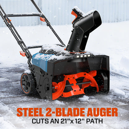 2X2 40V Max* 21" Cordless Snow Thrower, Brushless (2 5.0 Ah Batteries & Charger Included)