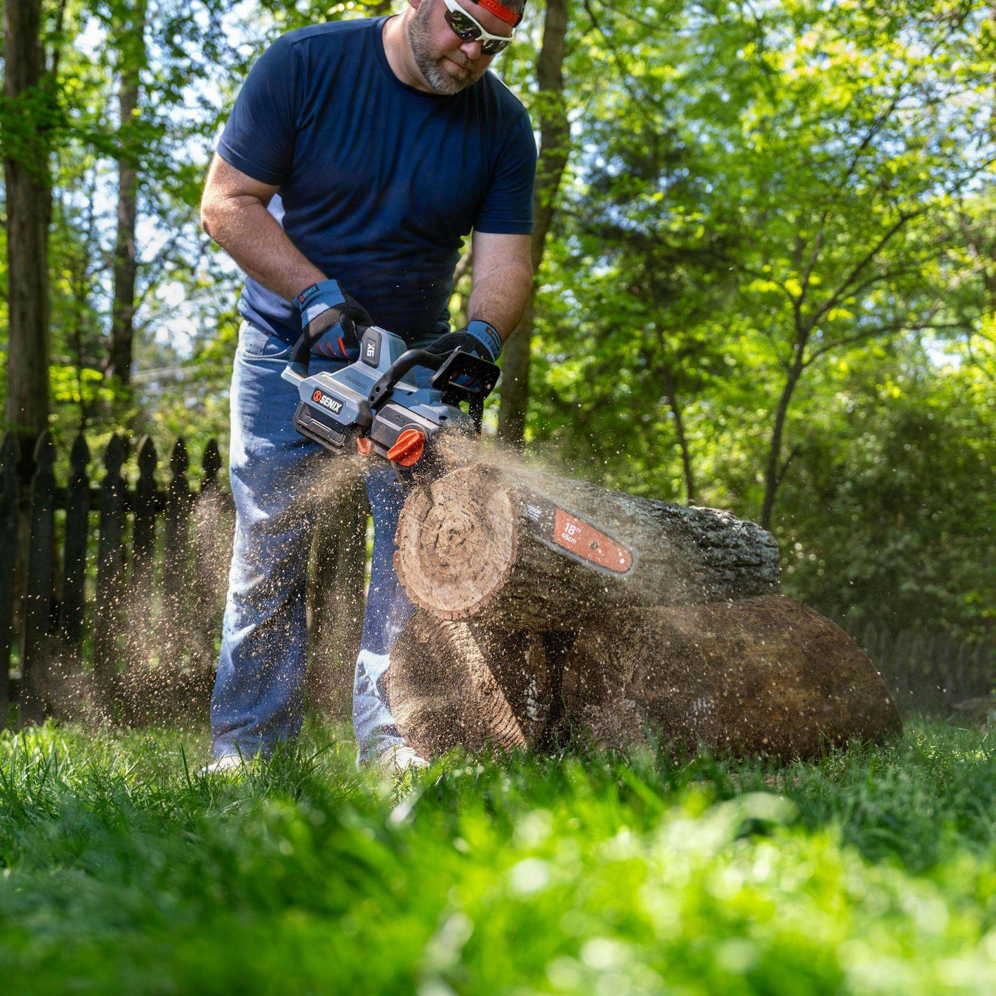 X6 60V Max 16" Cordless Chainsaw, Brushless (Battery & Charger Included | Chainsaws | SENIX Tools