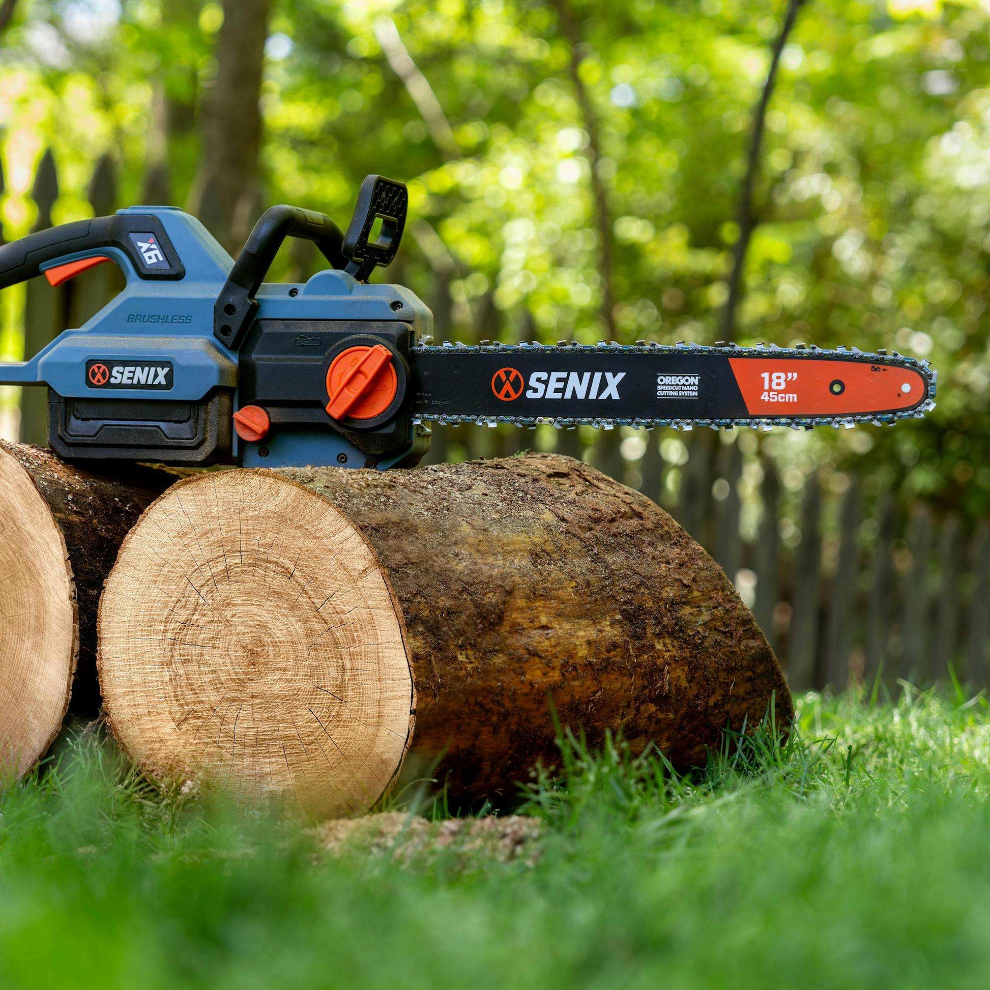 X6 60V Max 16" Cordless Chainsaw, Brushless (Battery & Charger Included | Chainsaws | SENIX Tools