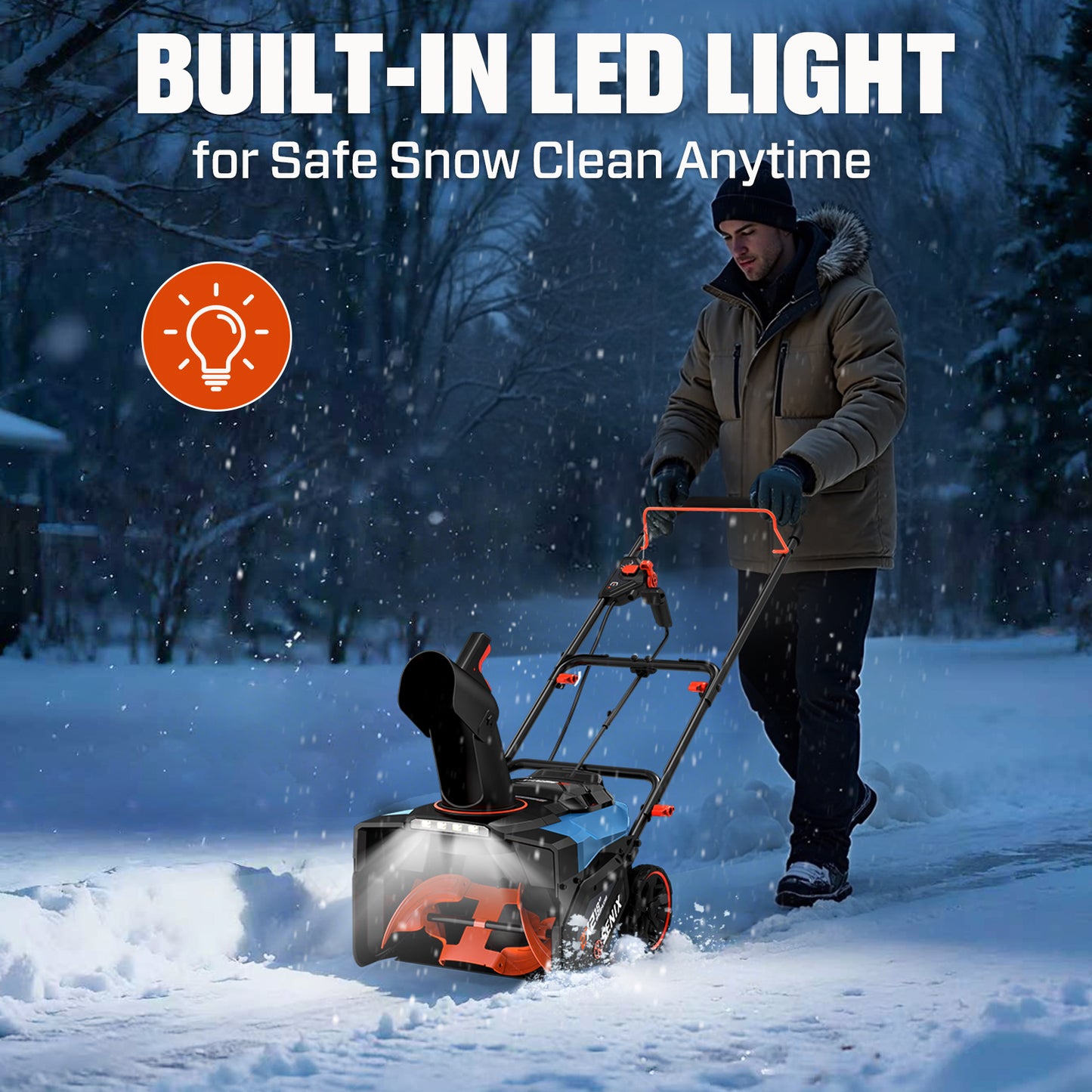 2X2 40V Max* 18" Dual Battery Cordless Snow Blower, Brushless (2 5.0 Ah Batteries & Charger Included)