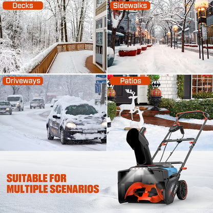 2X2 40V Max* 18" Dual Battery Cordless Snow Blower, Brushless (2 5.0 Ah Batteries & Charger Included)