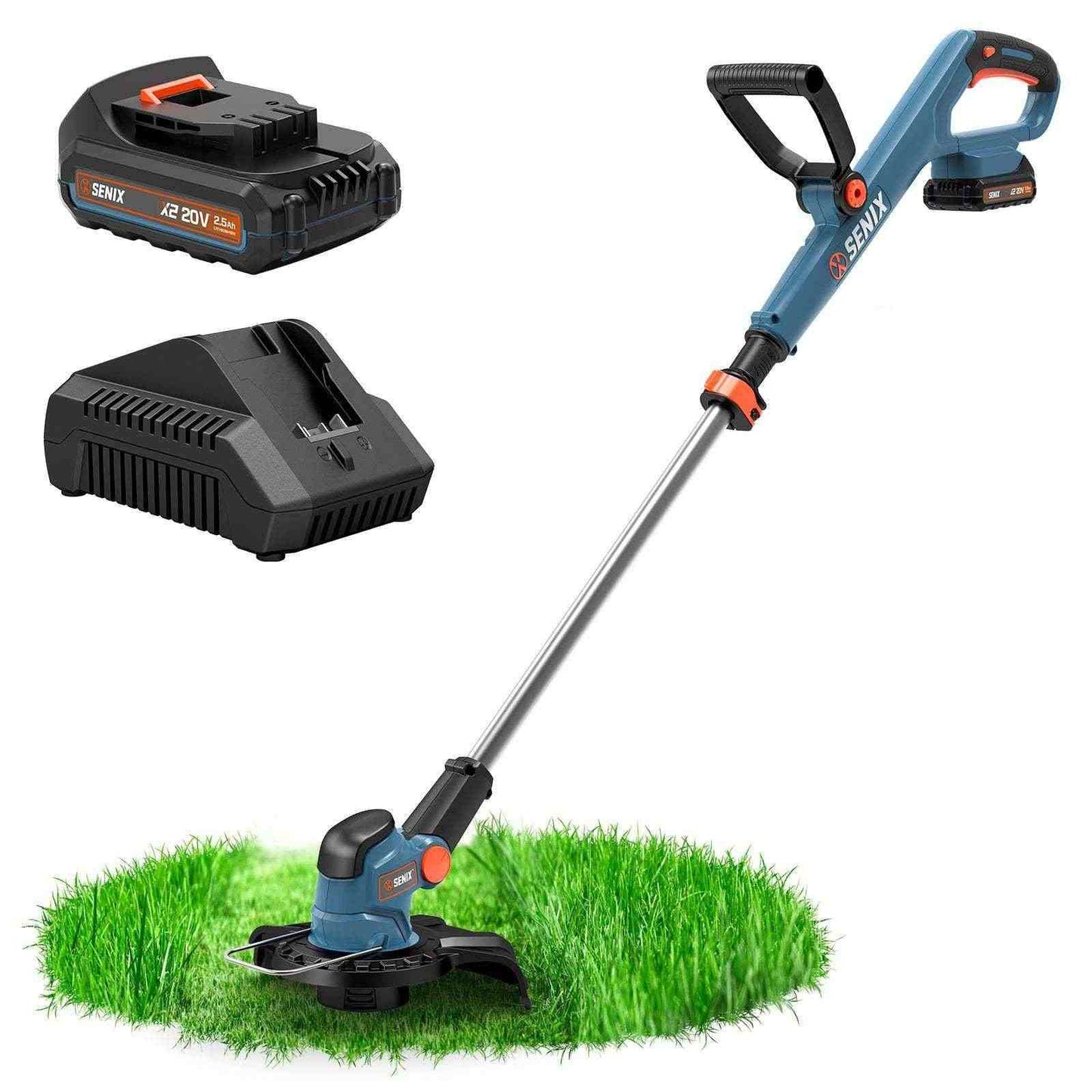 X2 20V Max* 10" Cordless String Trimmer (2.5 Ah Battery & Charger Incl | String Trimmers | SENIX Tools