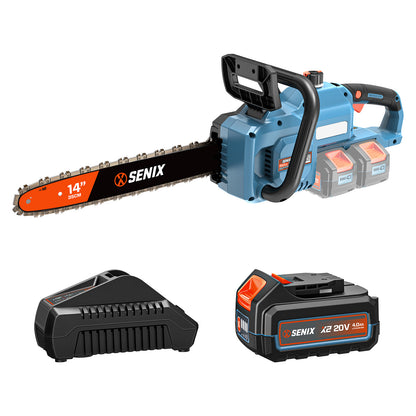 2X2 40V Max* 14" Cordless Chainsaw, Brushless (2 4.0 Ah Batteries & Charger Included)