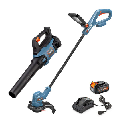 X2 20V Max* 2-Tool Cordless Combo Kit, 10" Cordless String Trimmer & L | Combo Kits | SENIX Tools