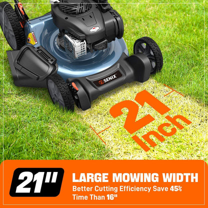 SENIX 21" 125cc Gas Powered Push Lawn Mower | SENIX Tools