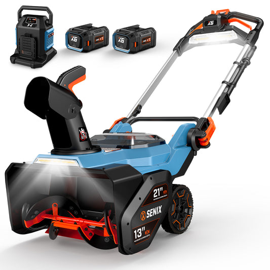 X6 60V Max* 21" Cordless Single-Stage Snow Blower, Brushless (8.0 Ah Batteries & Charger Included)