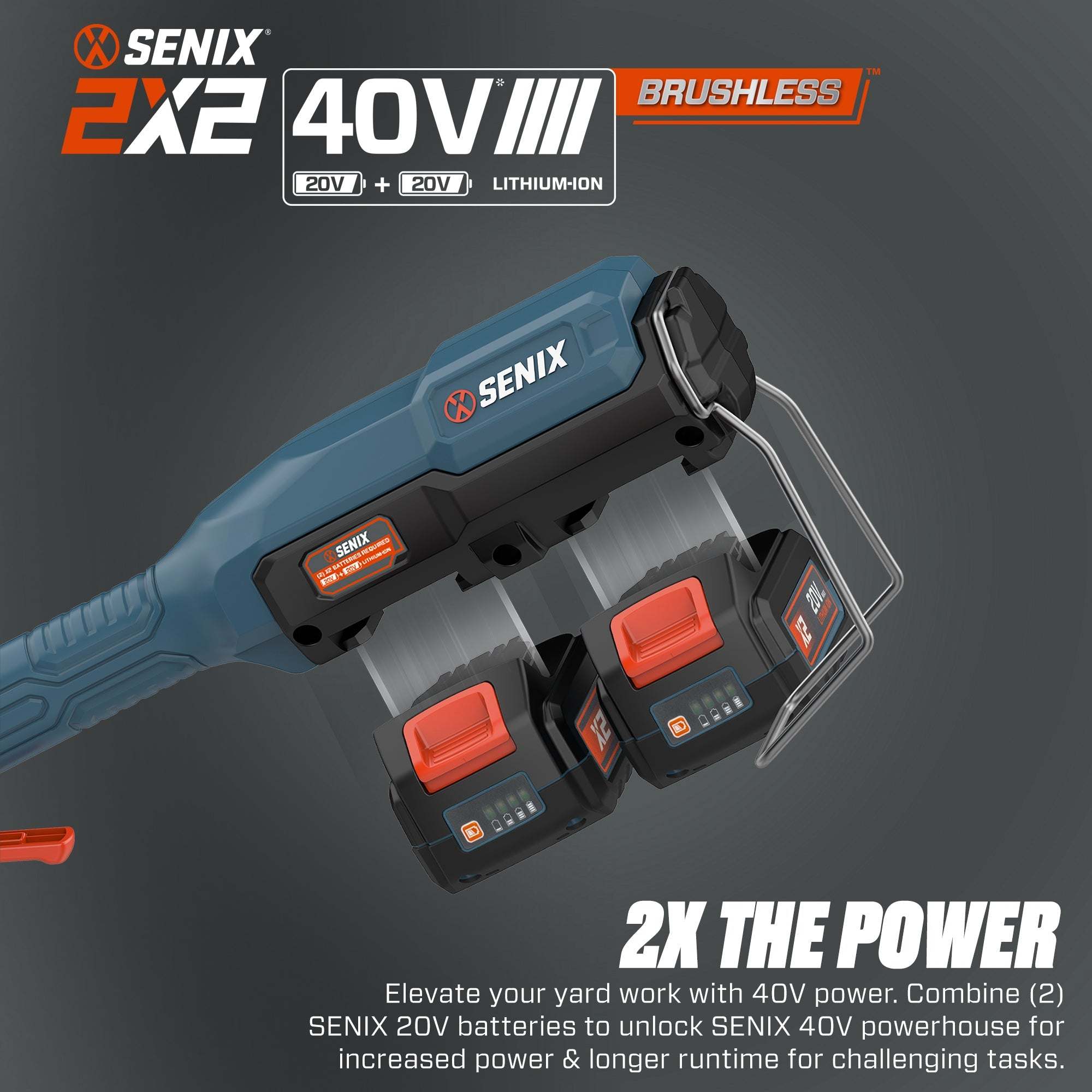 Senix 2X2 Cordless Leaf Blower - Thumbnail 5