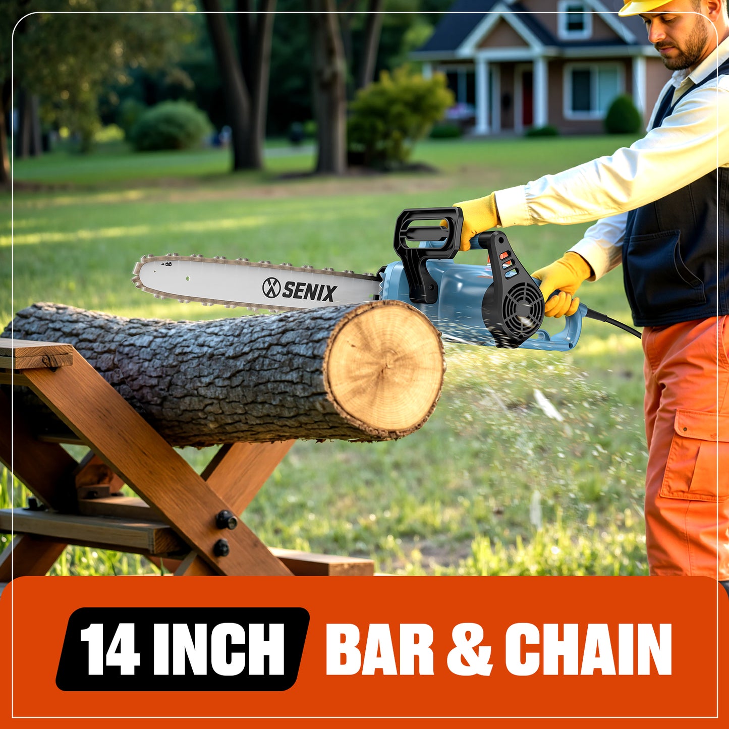 10 Amp 14" Corded Electric Chainsaw