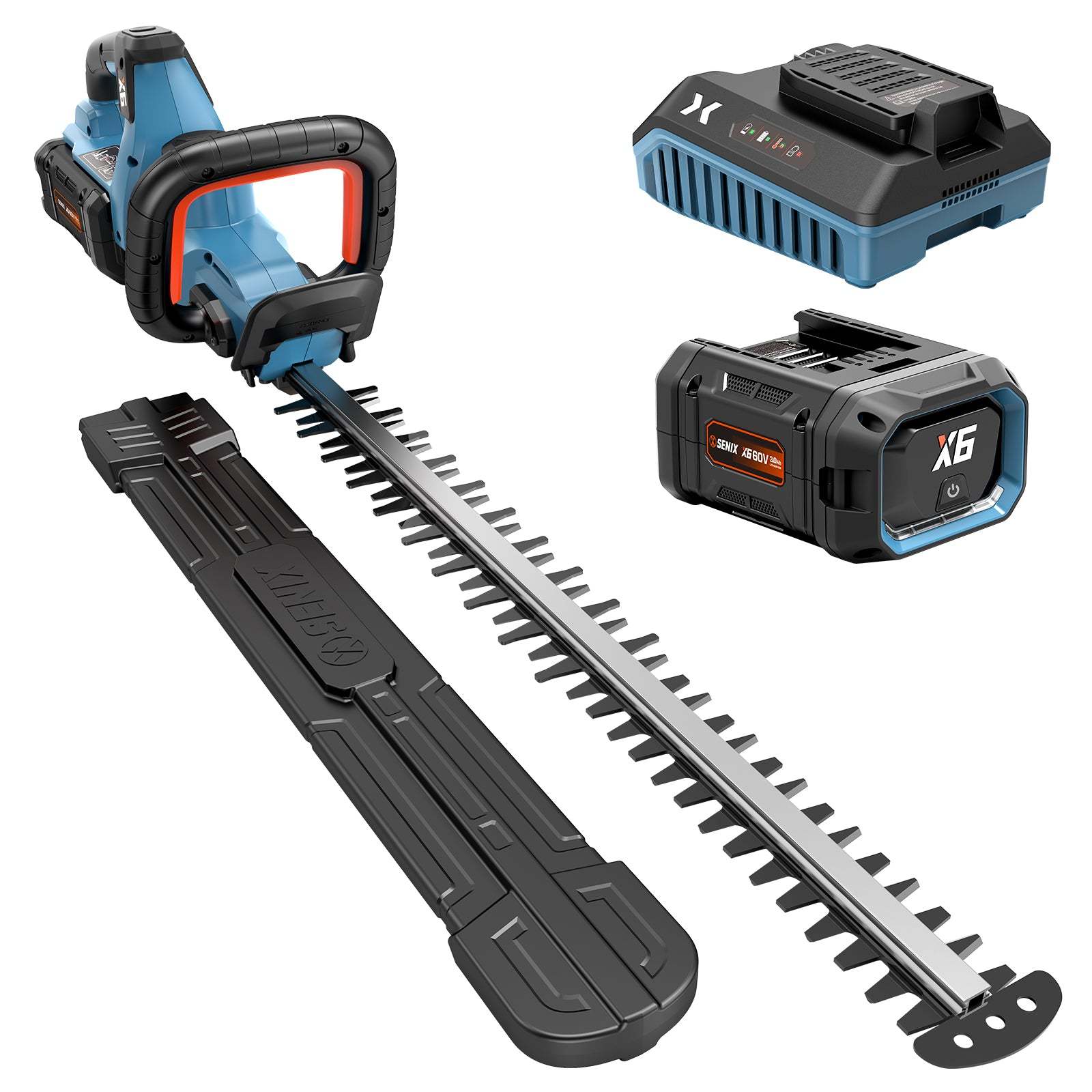 X6 60V Max* 26" Cordless Hedge Trimmer, Brushless (3.0 Ah Battery & Ch | Hedge Trimmers | SENIX Tools