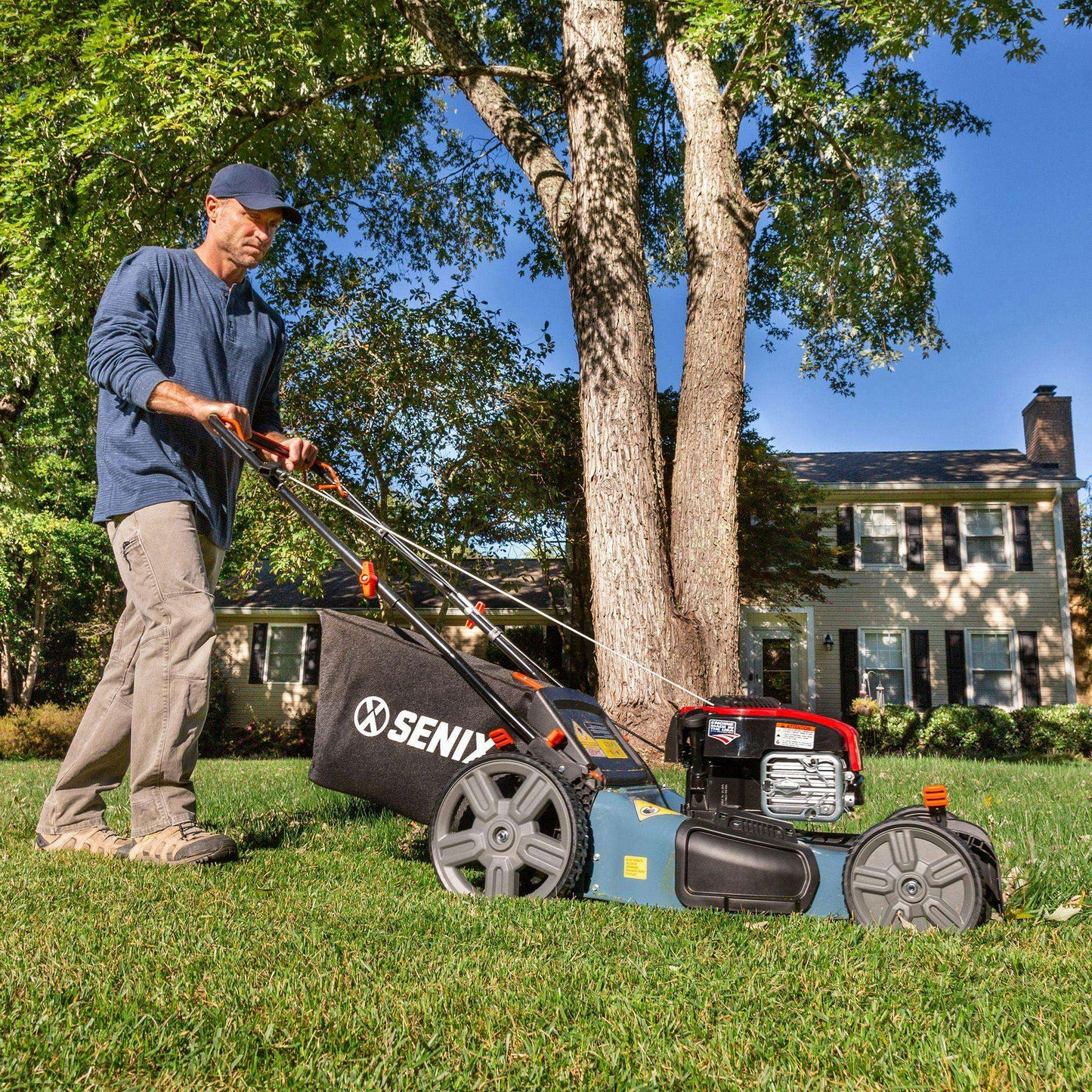 SENIX 21" 150cc 4-Cycle Briggs & Stratton Gas Self-Propelled Lawn Mowe | Lawn Mowers | SENIX 21" 150cc Briggs & Stratton Gas Self-Propelled Lawn Mower | SENIX Tools