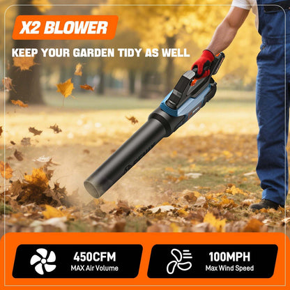 X2 20V Max* Cordless Leaf Blower, Brushless (Tool Only) | Leaf Blowers | X2 20V Max* Cordless Leaf Blower | SENIX Tools