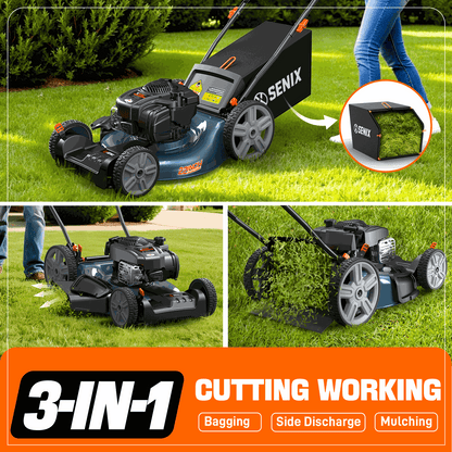 SENIX 21" 150cc 4-Cycle Briggs & Stratton Gas Self-Propelled Lawn Mowe | Lawn Mowers | SENIX 21" 150cc Briggs & Stratton Gas Self-Propelled Lawn Mower | SENIX Tools