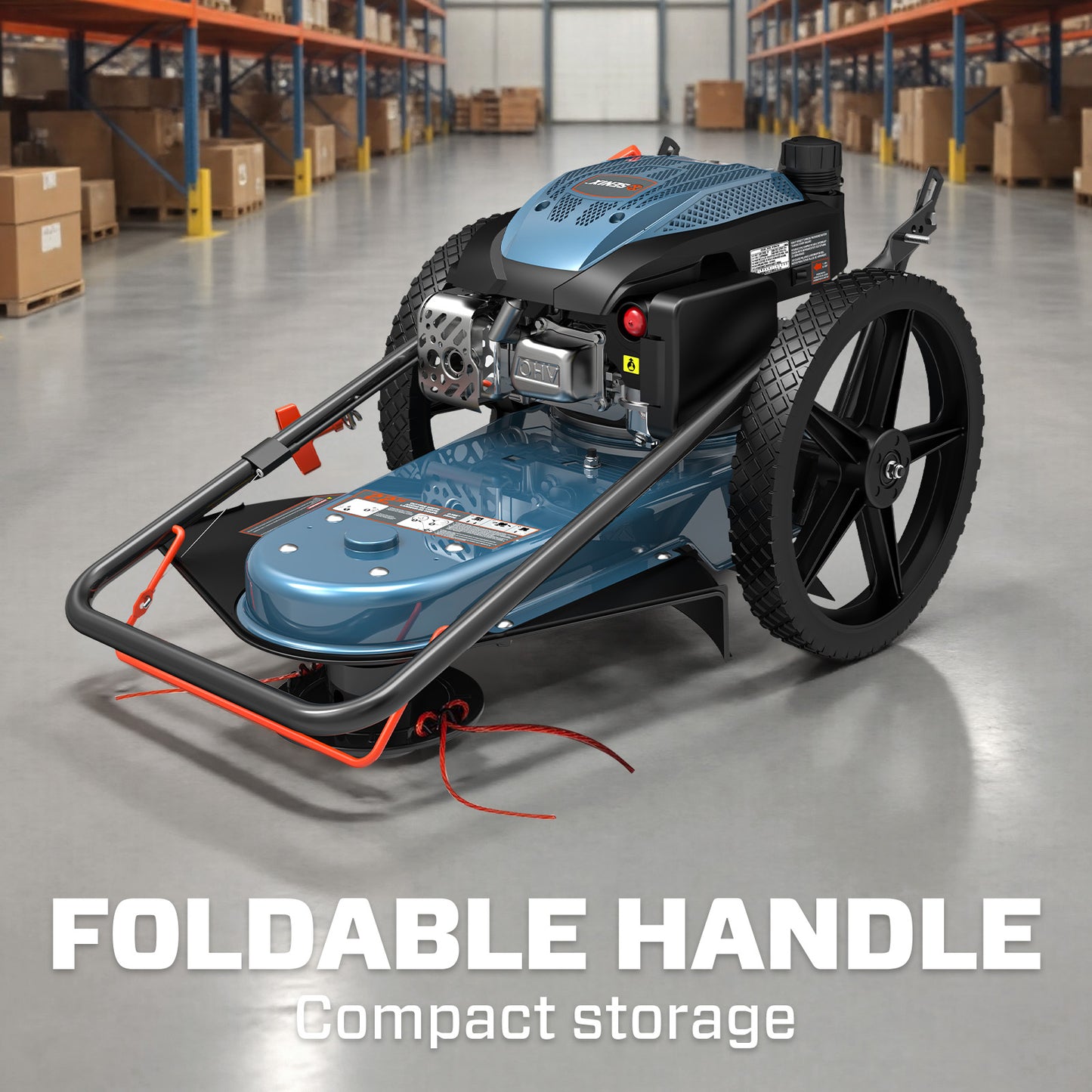 22" 160cc 4-Cycle Gas Powered High Wheel String Trimmer