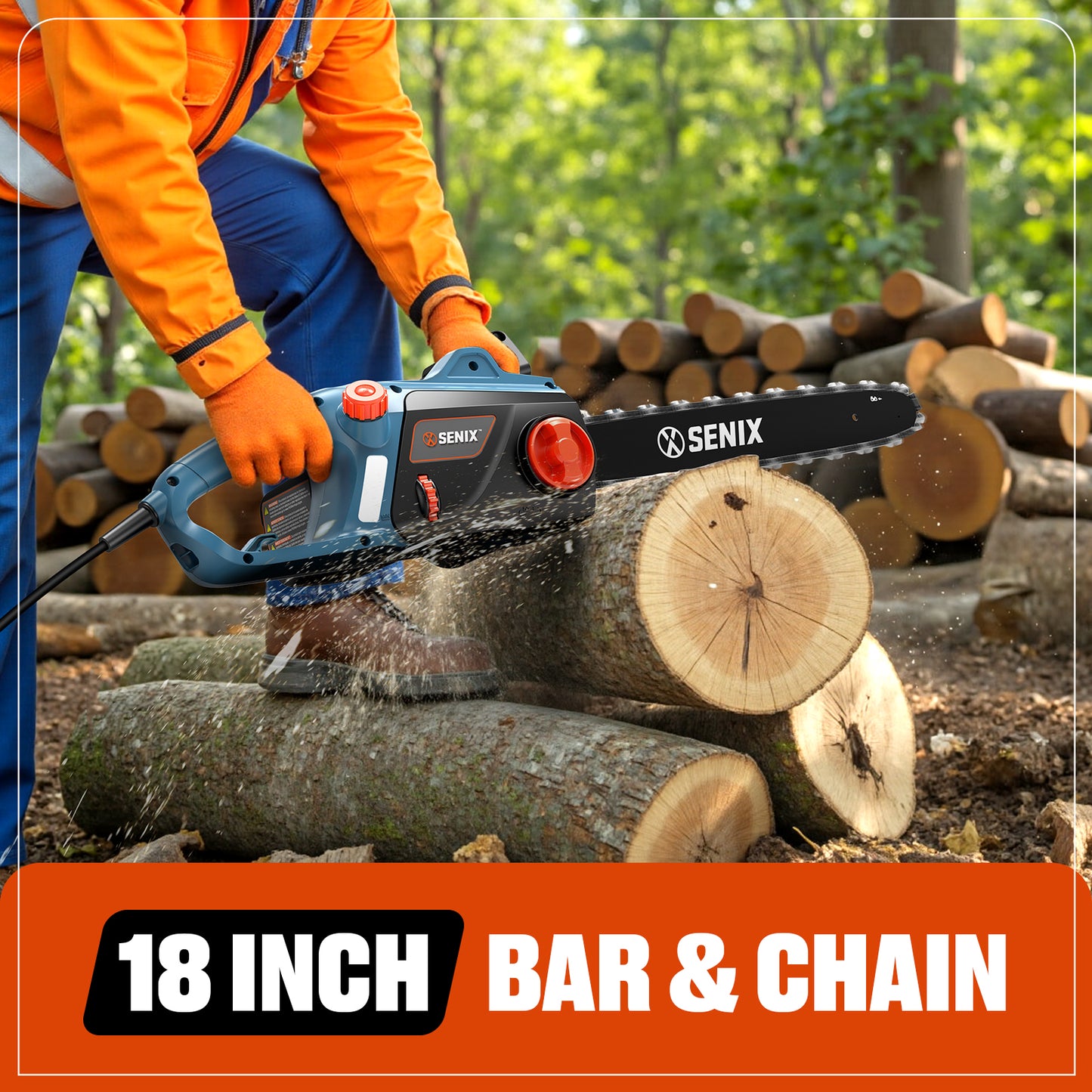 15 Amp 18" Corded Electric Chainsaw