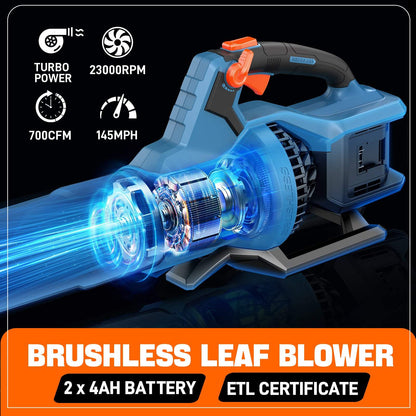 2X2 40V Max* Cordless Leaf Blower, Brushless (2 4.0 Ah Batteries & Cha | Leaf Blowers | SENIX Tools