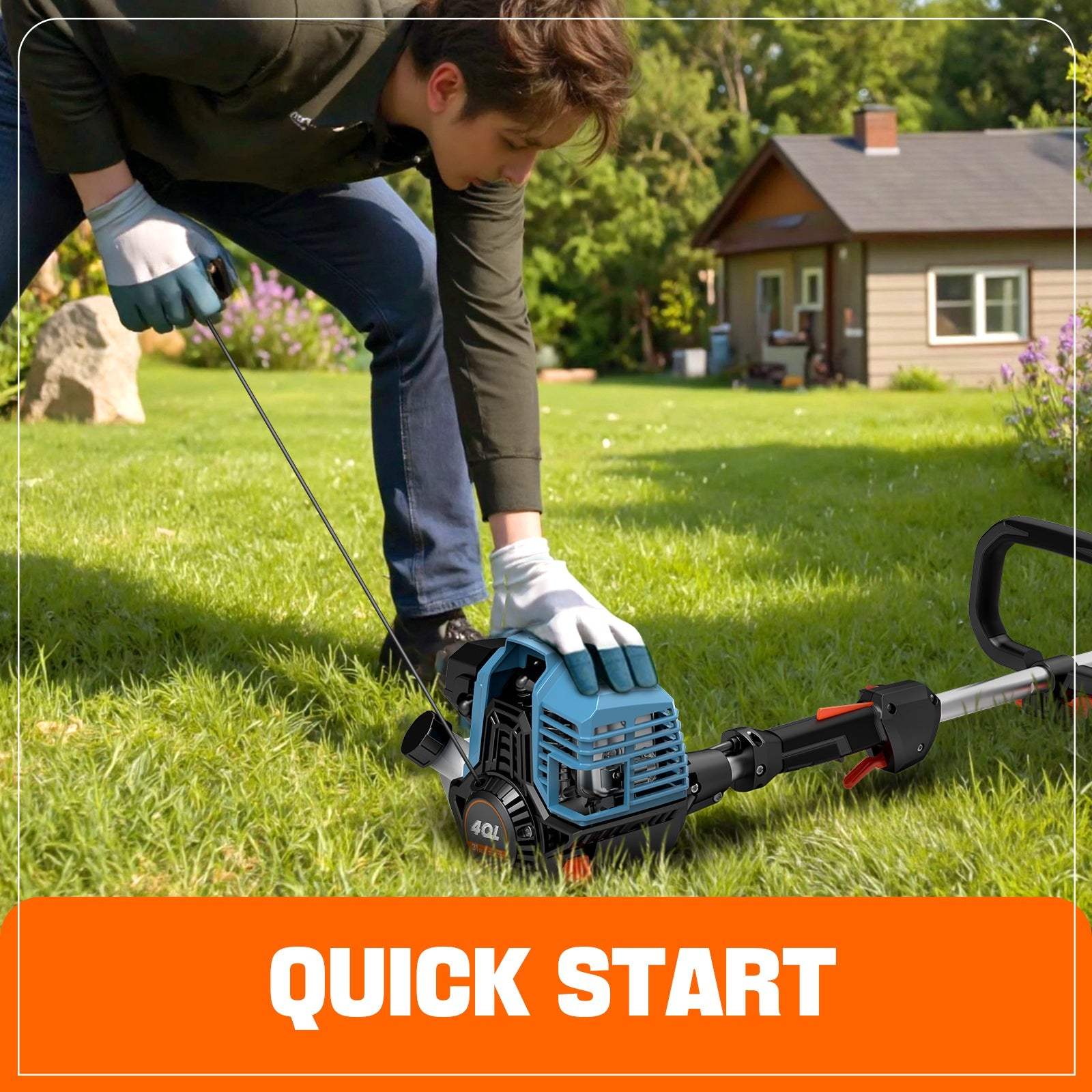 4QL® 31cc 4-Cycle 18" Gas String Trimmer, Attachment Capable | String Trimmers | SENIX Tools