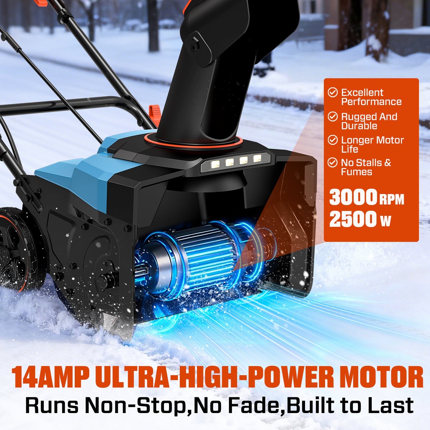 14 Amp 18" Corded Electric Snow Blower