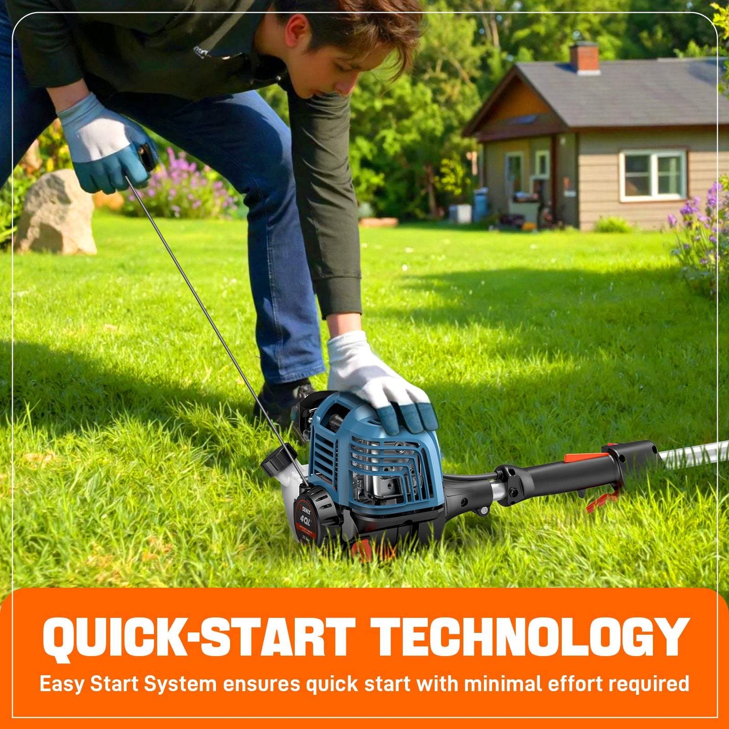 4QL® 26.5cc 4-Cycle 17" Gas String Trimmer, Attachment Capable