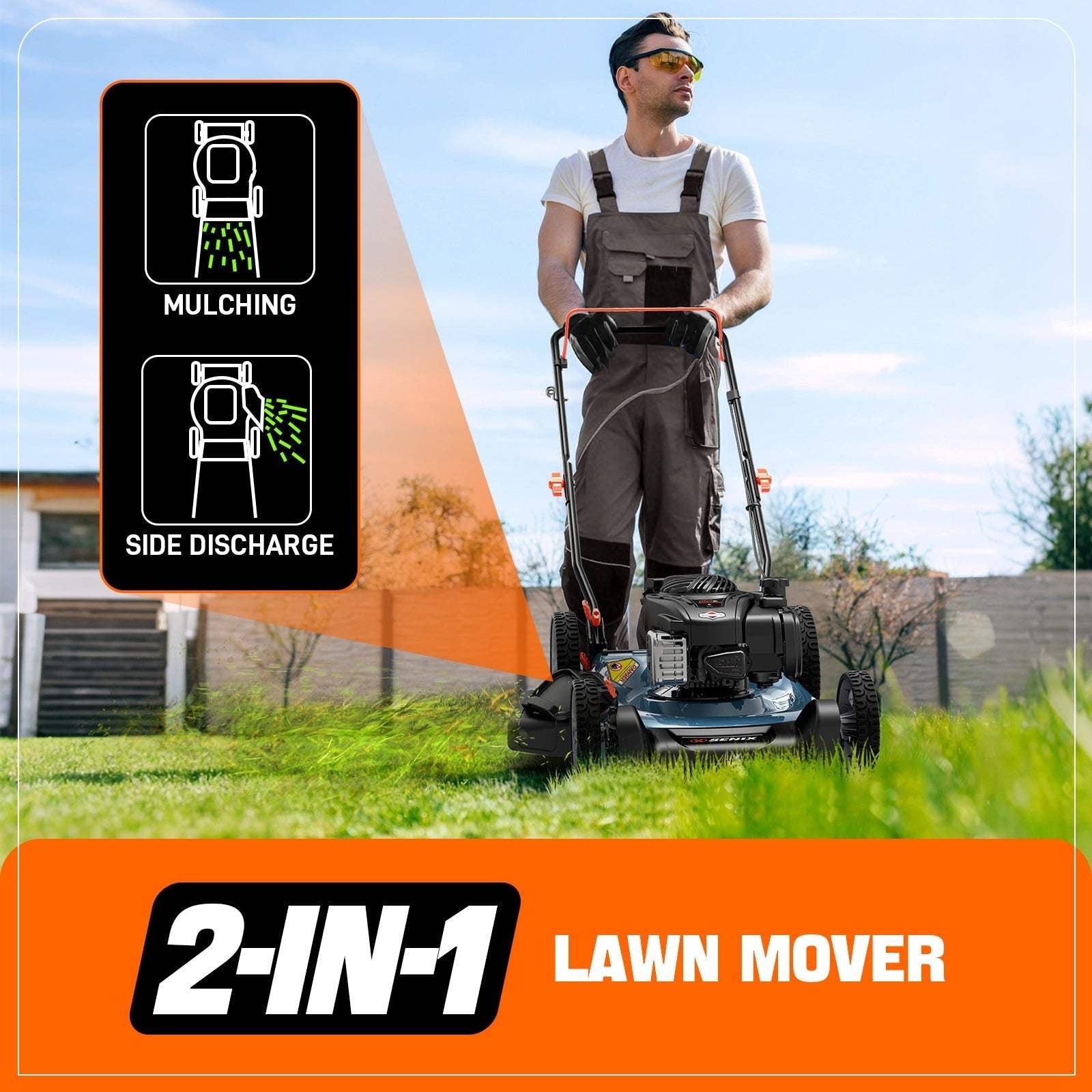 2-in-1 Steel Deck for Versatile Mowing