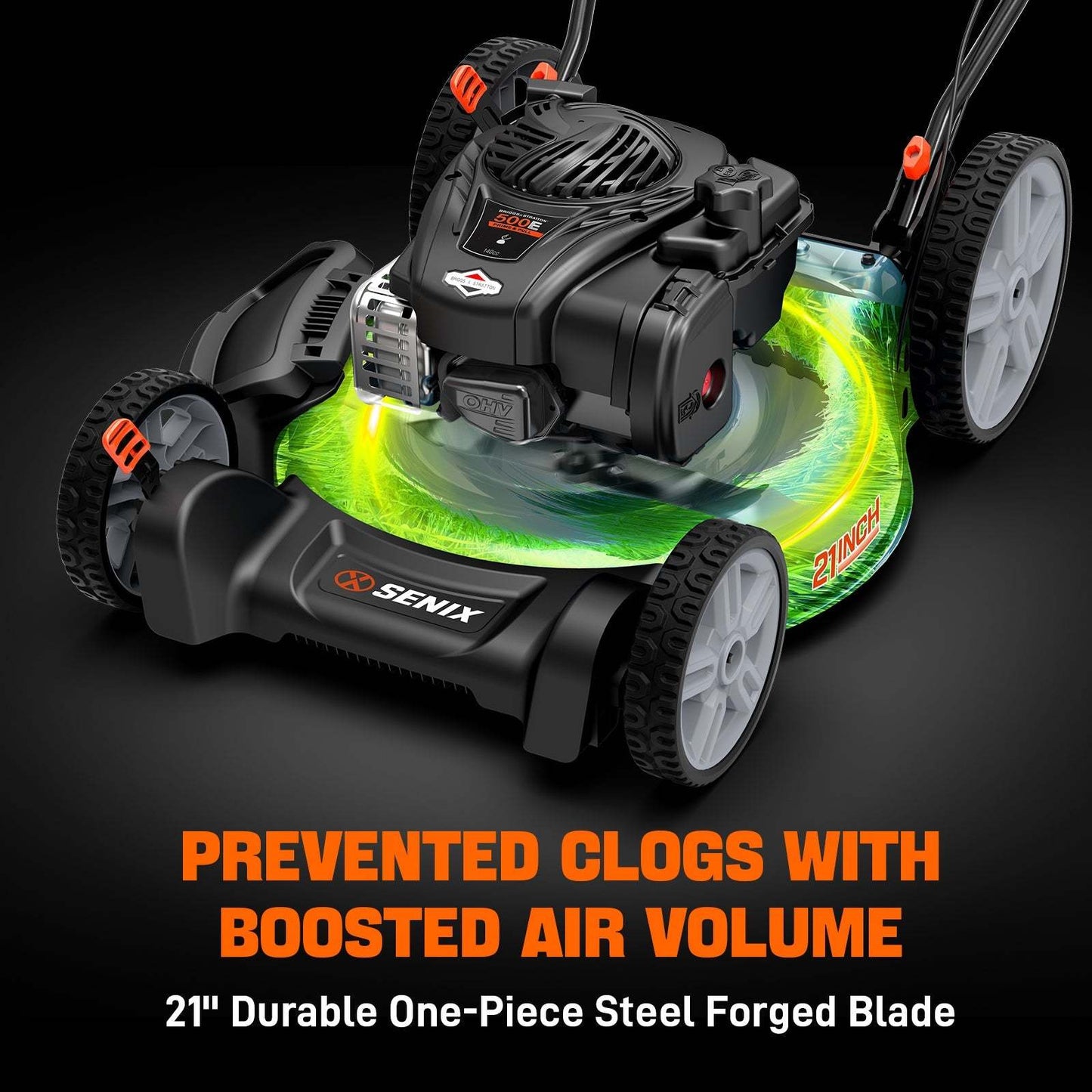 SENIX 21" 125cc Gas Powered Push Lawn Mower | SENIX Tools