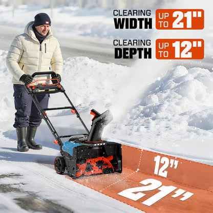 2X2 40V Max* 21" Cordless Snow Thrower, Brushless (2 5.0 Ah Batteries & Charger Included)