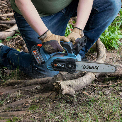 X2 20V Max* 10" Cordless Chainsaw, Brushless (2.5 Ah Battery & Charger | Chainsaws | X2 20V Max 10" Cordless Chainsaw | SENIX Tools