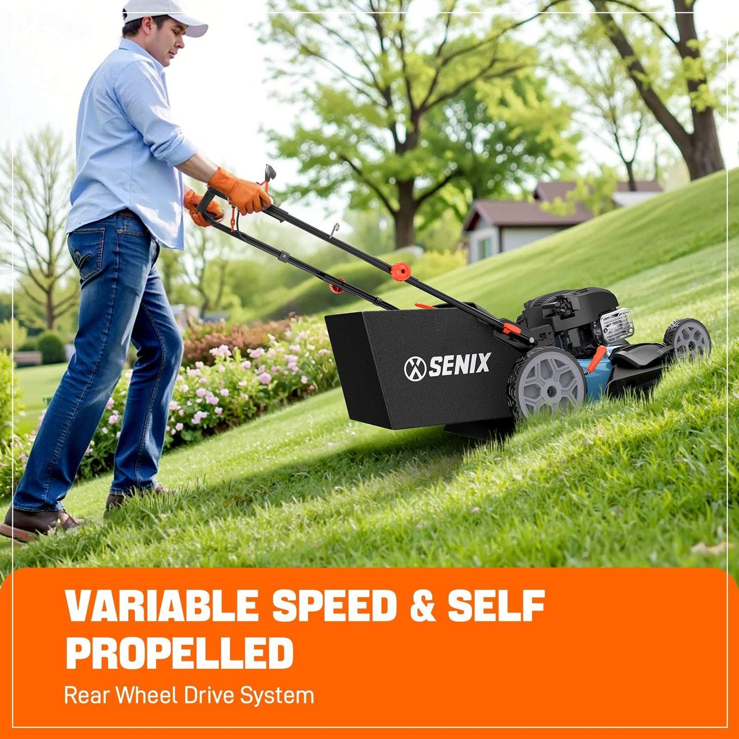 SENIX 22" 163cc 4-Cycle Briggs & Stratton Engine Gas Self-Propelled La | Lawn Mowers | SENIX Tools