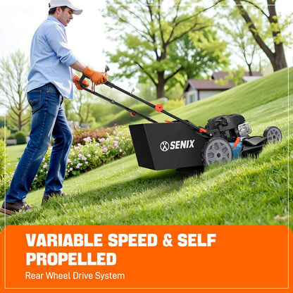 SENIX 22" 163cc 4-Cycle Briggs & Stratton Engine Gas Self-Propelled La | Lawn Mowers | SENIX Tools