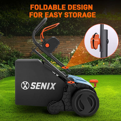 13 Amp 15" Corded Electric Dethatcher & Scarifier Combo | Dethatchers | SENIX Tools