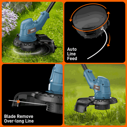 X2 20V Max* 10" Cordless String Trimmer (2.0 Ah Battery & Charger Incl | String Trimmers | SENIX Tools