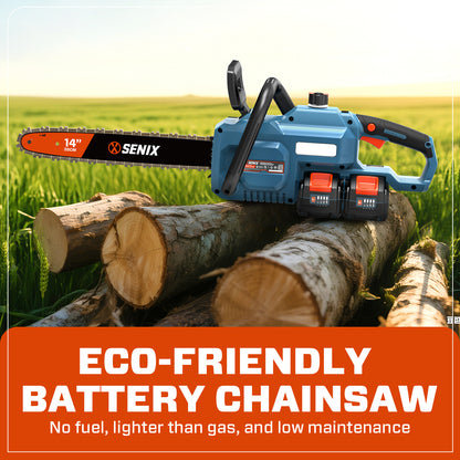 2X2 40V Max* 14" Cordless Chainsaw, Brushless (2 4.0 Ah Batteries & Charger Included)
