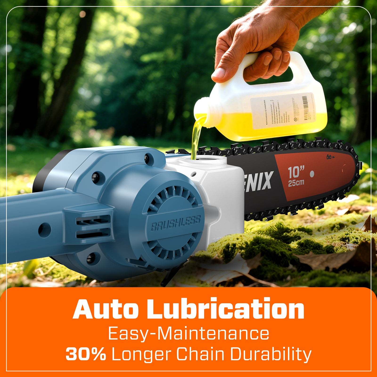 X6 60V Max* 10" Cordless Pole Saw, Brushless (3.0 Ah Battery & Charger | Pole Saws | SENIX Tools