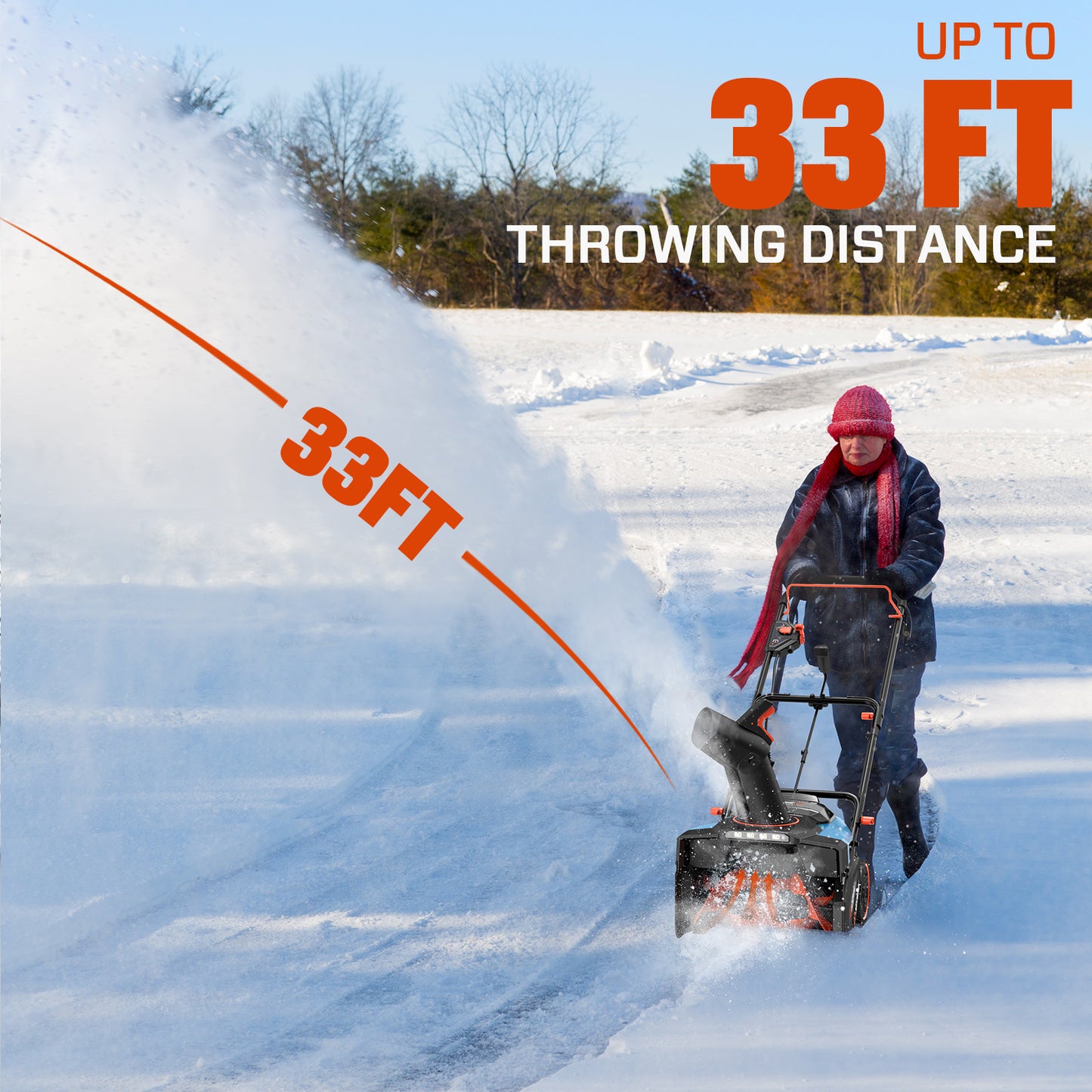 2X2 40V Max* 18" Dual Battery Cordless Snow Blower, Brushless (2 5.0 Ah Batteries & Charger Included)