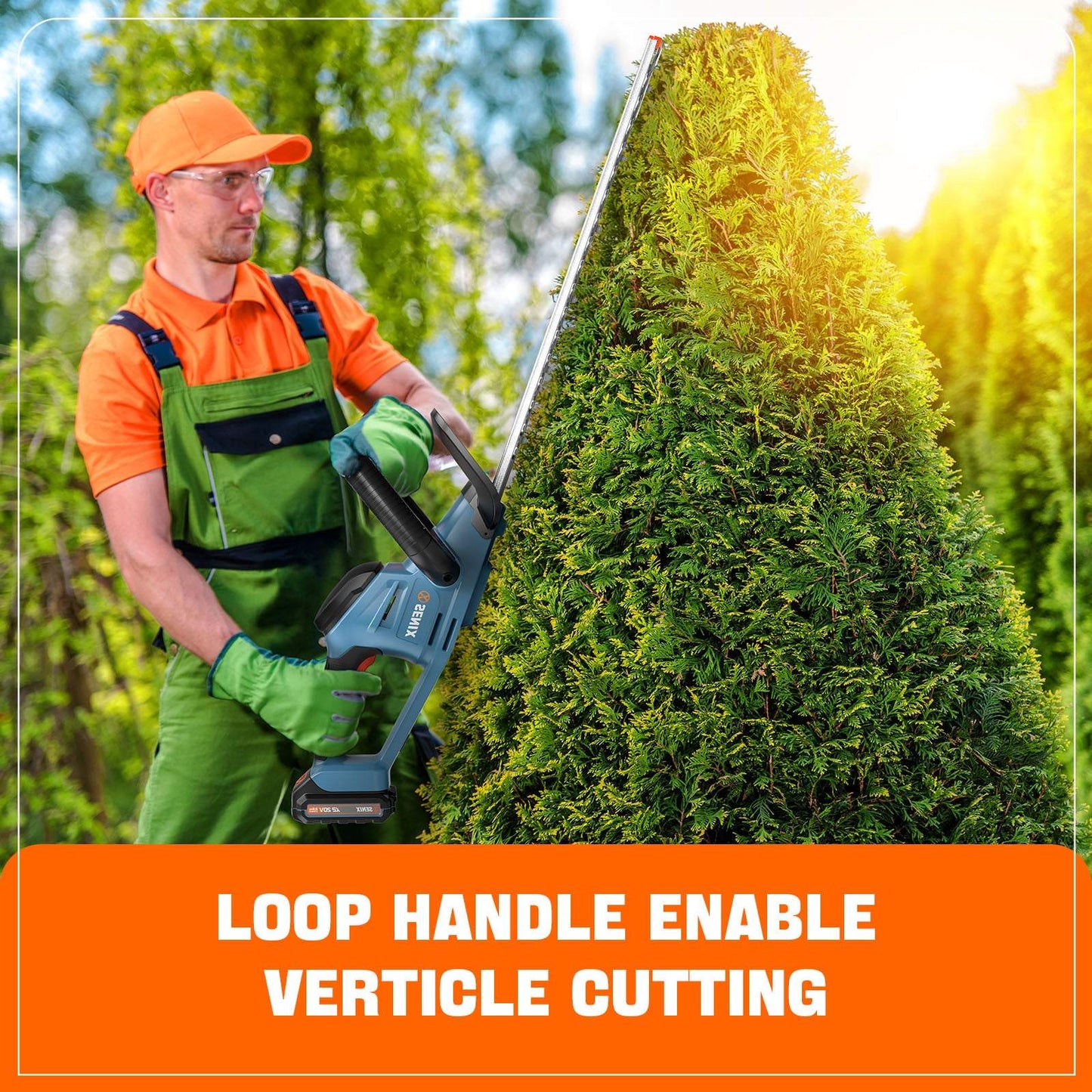 X2 20V Max* 18" Cordless Hedge Trimmer (2.5 Ah Battery & Charger Inclu | Hedge Trimmers | X2 20V Max 18" Cordless Hedge Trimmer | SENIX Tools