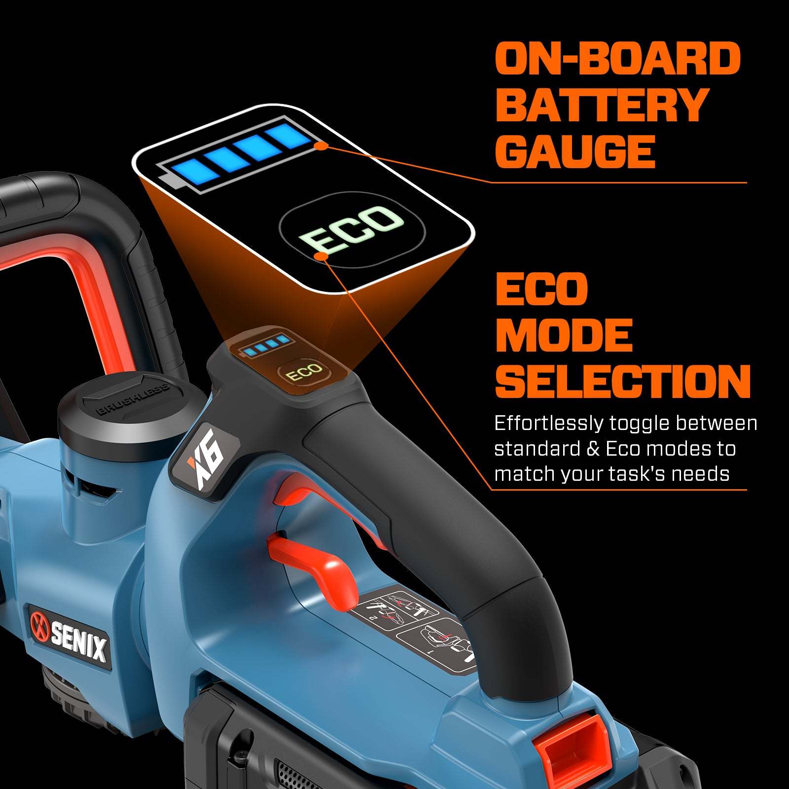 X6 60V Max* 26" Cordless Hedge Trimmer, Brushless (3.0 Ah Battery & Ch | Hedge Trimmers | SENIX Tools