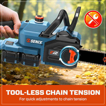 2X2 40V Max* 14" Cordless Chainsaw, Brushless (2 4.0 Ah Batteries & Charger Included)