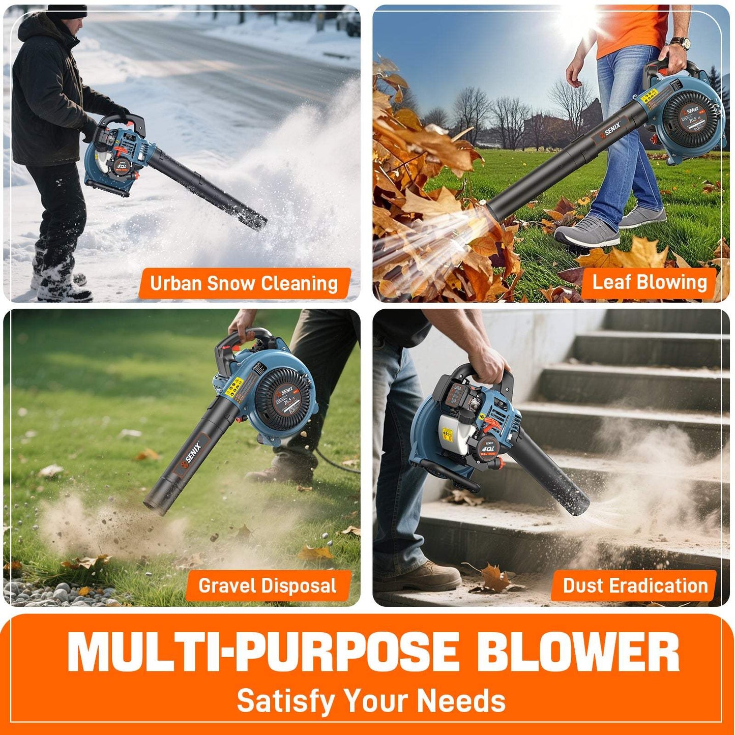 4QL® 26.5cc 4-Cycle Gas Powered Handheld Leaf Blower