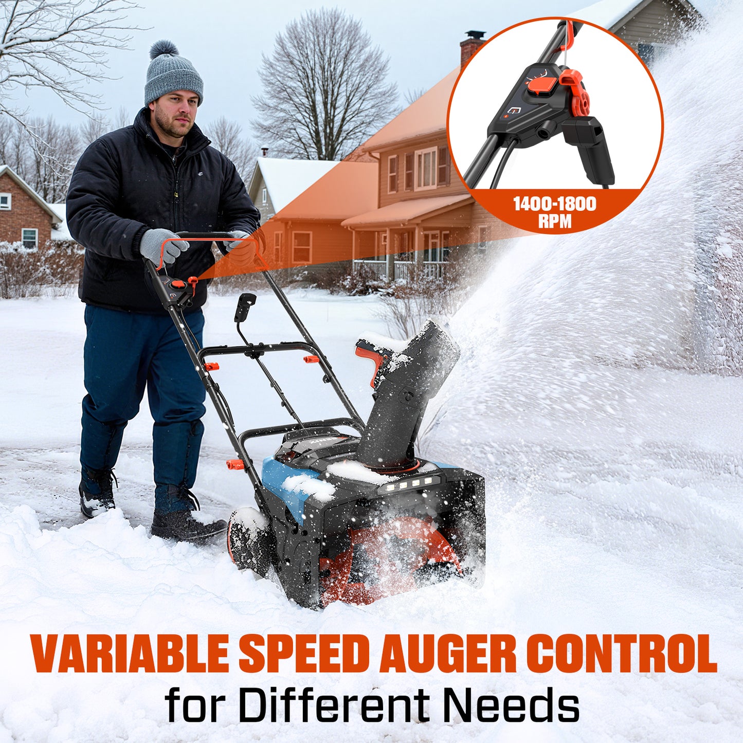 2X2 40V Max* 18" Dual Battery Cordless Snow Blower, Brushless (2 5.0 Ah Batteries & Charger Included)
