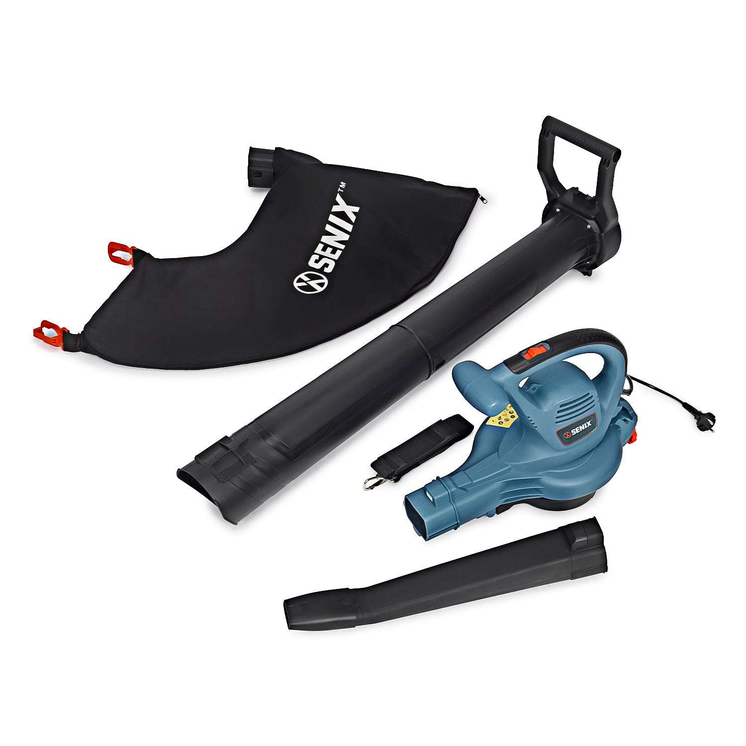12 Amp Corded Electric 3-in-1 Leaf Blower, Vacuum, and MulcherLeaf BlowersSENIX Tools