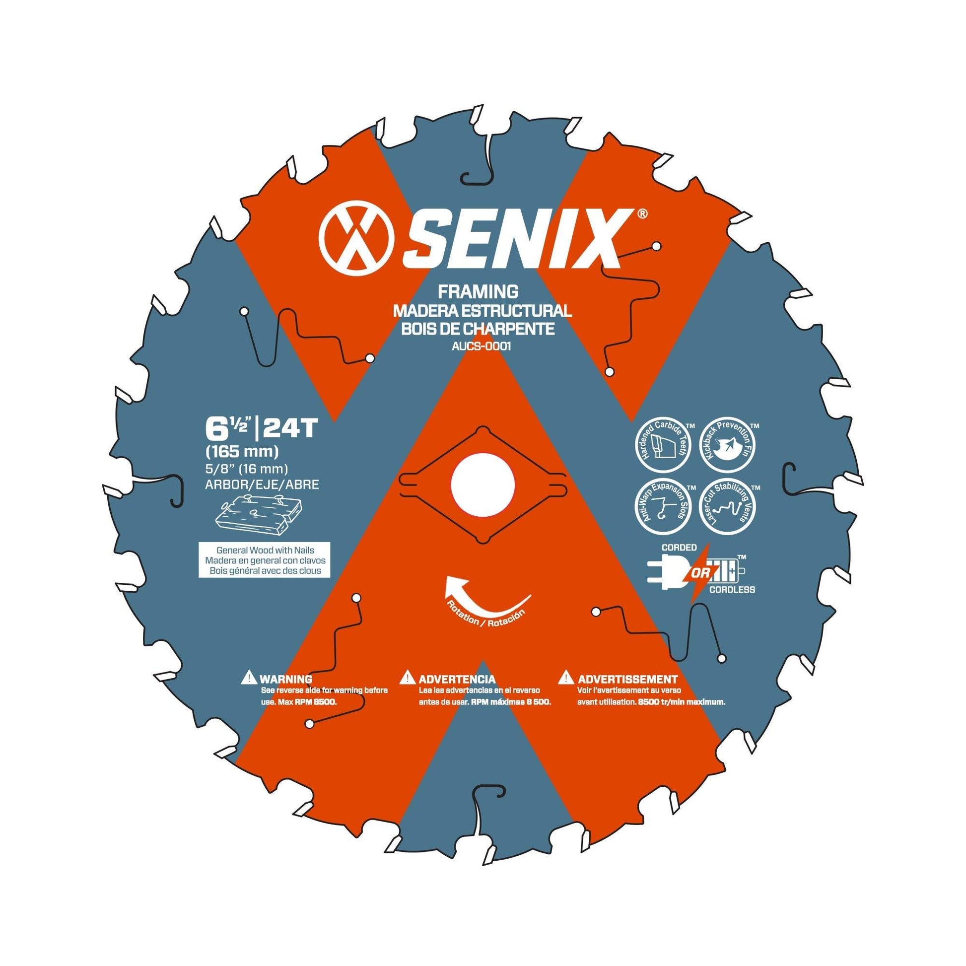 SENIX Circular Saw Wood Cutting Blade - 6-1/2" | SENIX Tools