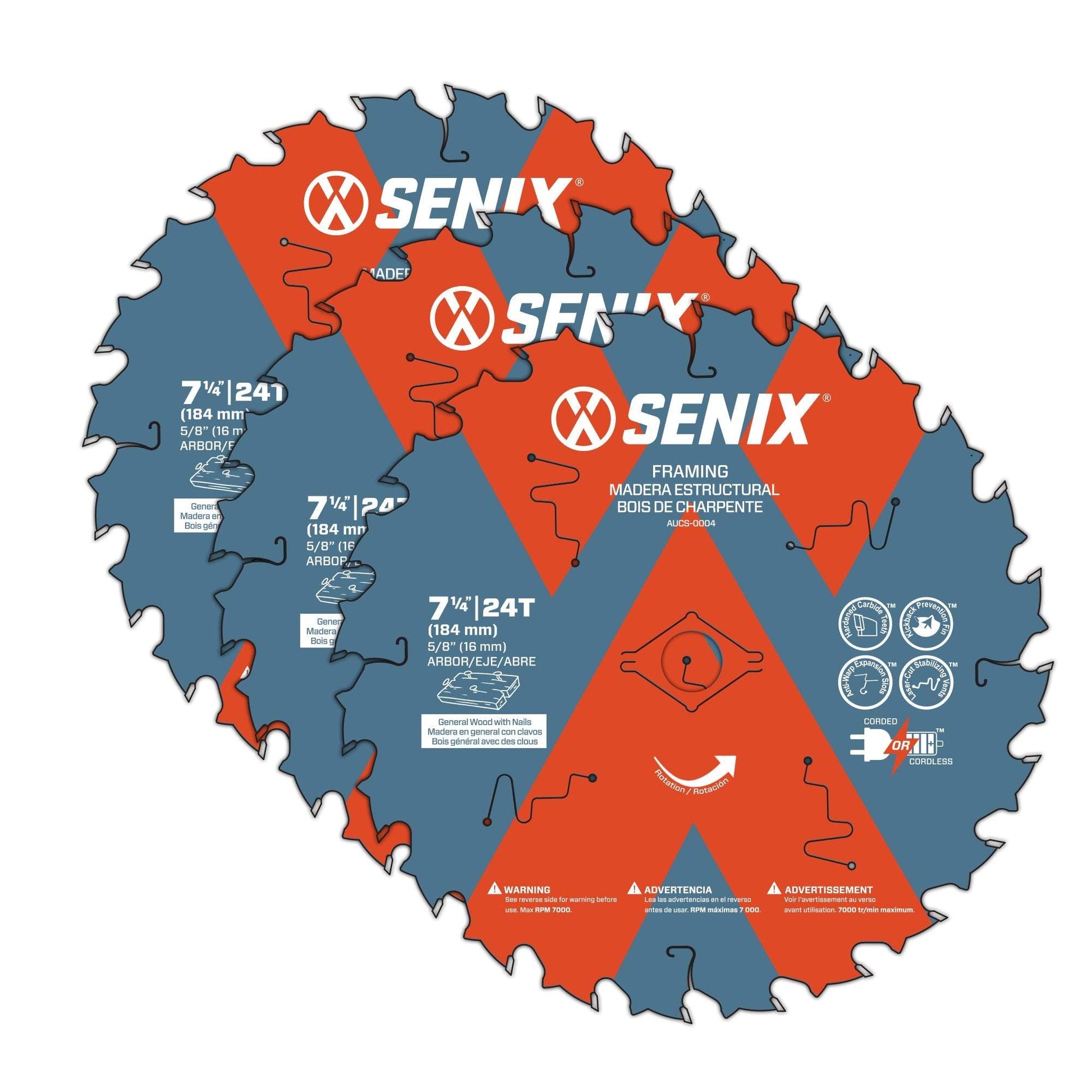 SENIX 3pk Circular Saw Blade Blades | SENIX Tools