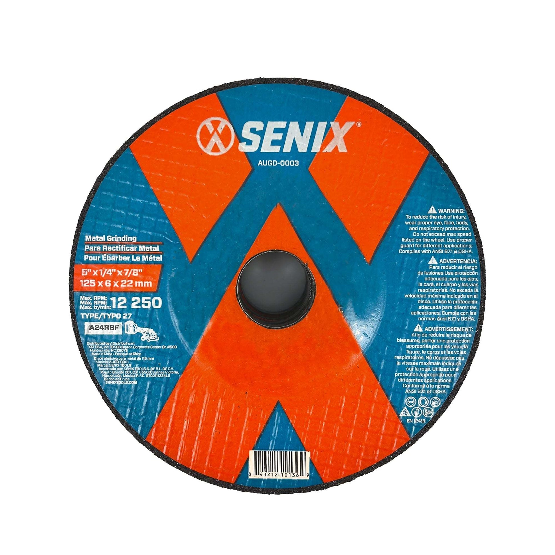 SENIX Metal Grinding Wheel - 5-Inch | Parts and Accessories | SENIX Tools
