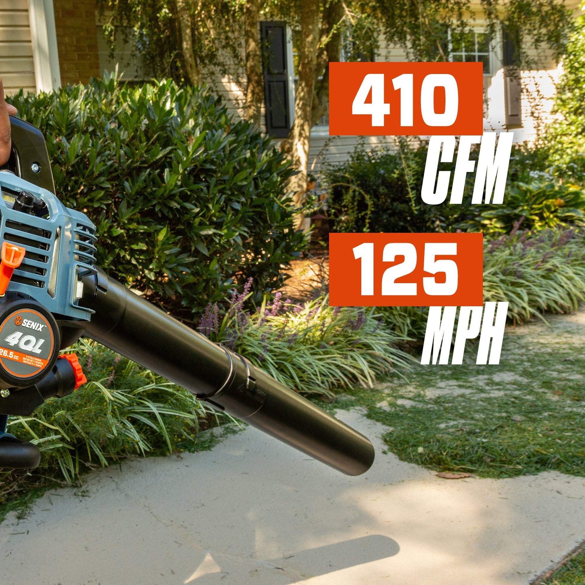 4QL® 26.5cc 4-Cycle Gas Powered Handheld Leaf Blower | Leaf Blowers | SENIX Tools