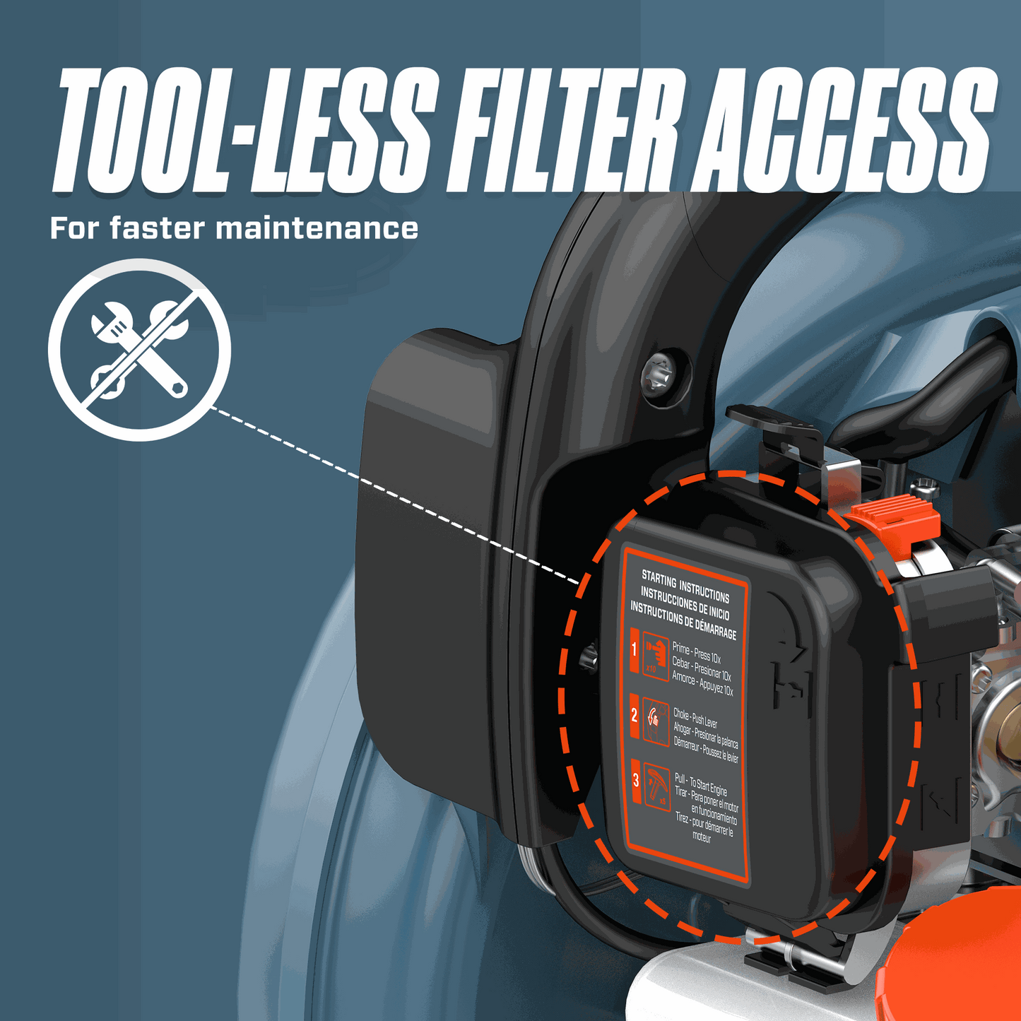 4QL® 26.5cc 4-Cycle Gas Powered Handheld Leaf Blower | Leaf Blowers | SENIX Tools