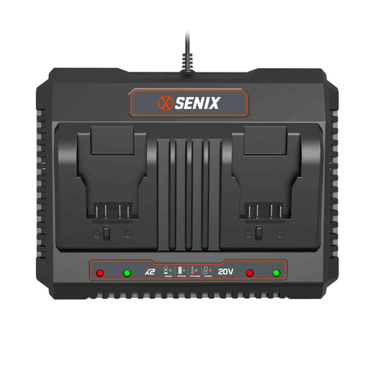 X2 20V Max* 6 Amp Dual-Port Charger, CHDX2-M | Chargers | SENIX Tools